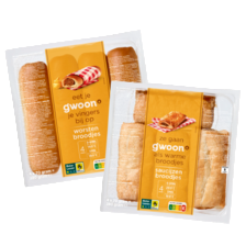 g'woon saucijzen- of worstenbroodje